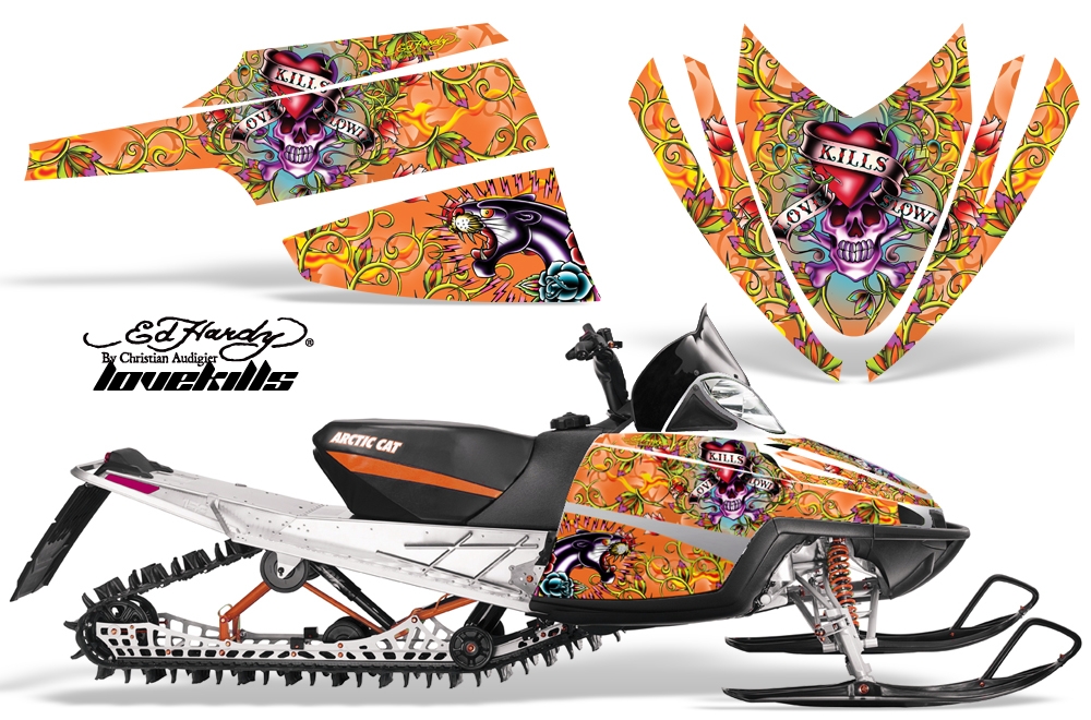 Arctic Cat M Series Graphics Kit EH LOVEKILLS ORANGE